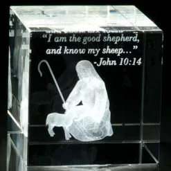 Crystal Cube Good Shepherd