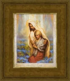 Annie Henrie Nader Forget Me Not 12x14 Framed Textured Print