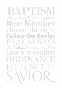 Greeting Card Baptism Keep The Commandments White