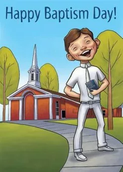 Jennifer Eichelberger Greeting Card Happy Baptism Day Boy