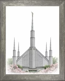 Brent Borup Boise Temple 15x18 Gray Frame