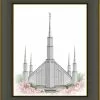 Brent Borup Boise Temple 30x36 Black/Gold Frame