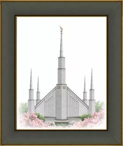 Brent Borup Boise Temple 30x36 Black/Gold Frame