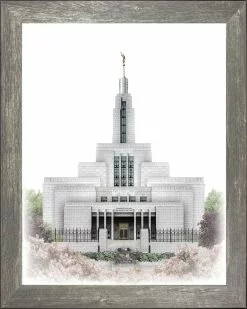 Brent Borup Draper Temple 15x18 Gray Frame
