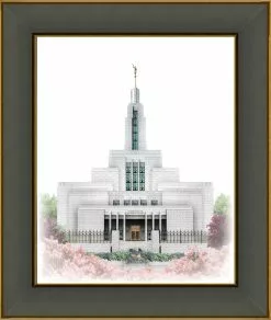 Brent Borup Draper Temple 30x36 Black/Gold Frame