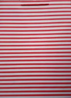 Gift Bag Stripes Red White