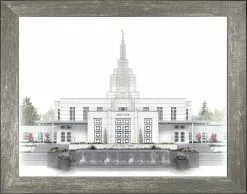 Brent Borup Idaho Falls Temple 15x18 Gray Frame
