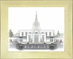 Brent Borup Idaho Falls Temple 30x36 Natural Frame