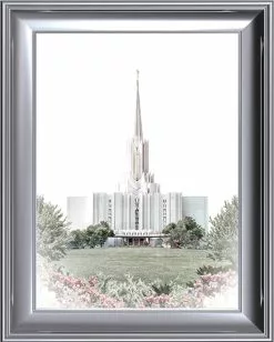 Brent Borup Jordan River Temple 19x23 Silver Frame