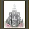 Brent Borup Logan Temple 30x36 Black/Gold Frame