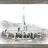 Brent Borup Mt Timpanogas Temple 15x18 Gray Frame -Modest Clothing Sales MT20Timp2011x14201226614