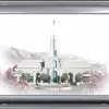 Brent Borup Mt Timpanogas Temple 19x23 Silver Frame -Modest Clothing Sales MT20Timp2016x20201226621