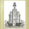 Brent Borup Manti Temple 30x36 Natural Frame