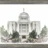 Brent Borup Meridian Temple 15x18 Gray Frame -Modest Clothing Sales Meridian2011x14201226119