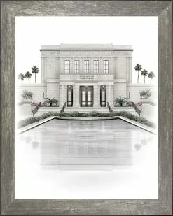 Brent Borup Mesa Temple 15x18 Gray Frame