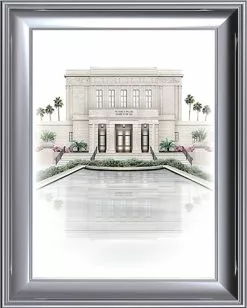 Brent Borup Mesa Temple 19x23 Silver Frame