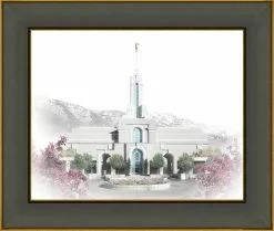 Brent Borup Mt Timpanogas Temple 30x36 Black/Gold Frame
