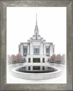 Brent Borup Ogden Temple 15x18 Gray Frame