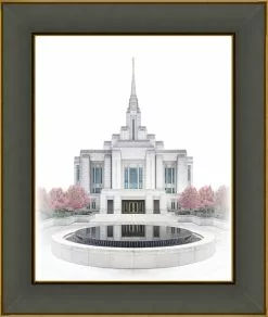 Brent Borup Ogden Temple 30x36 Black/Gold Frame