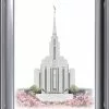 Brent Borup Oquirrh Mt Temple 19x23 Silver Frame -Modest Clothing Sales Oquirrh2016x20201226775