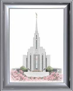 Brent Borup Oquirrh Mt Temple 19x23 Silver Frame