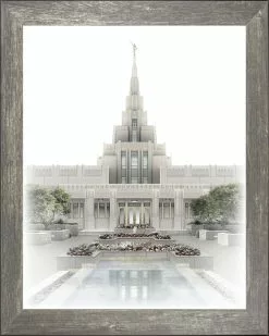 Brent Borup Phoenix Temple 15x18 Gray Frame