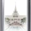 Brent Borup Phoenix Temple 19x23 Silver Frame