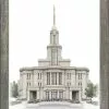 Brent Borup Payson Temple 15x18 Gold Frame -Modest Clothing Sales Payson2011x14201226461