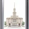 Brent Borup Payson Temple 19x23 Silver Frame