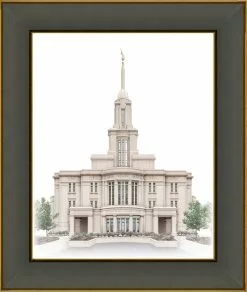 Brent Borup Payson Temple 30x36 Black/Gold Frame