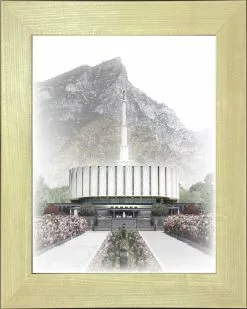 Brent Borup Provo Temple 30x36 Natural Frame