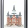 Brent Borup Provo City Temple 19x23 Silver Frame