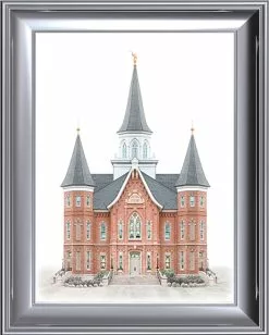 Brent Borup Provo City Temple 19x23 Silver Frame