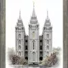 Brent Borup Salt Lake Temple 15x18 Gray Frame -Modest Clothing Sales Salt20Lake2011x14201226263