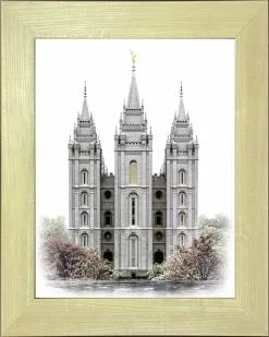 Brent Borup Salt Lake Temple 30x36 Natural Frame