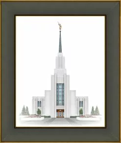 Brent Borup Twin Falls Temple 30x36 Black/Gold Frame